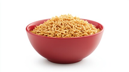 Bowl Of Instant Noodles isolated on white background