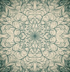 Mid-century modern wrapping paper featuring a starburst pattern with off-white stars on a light blue background