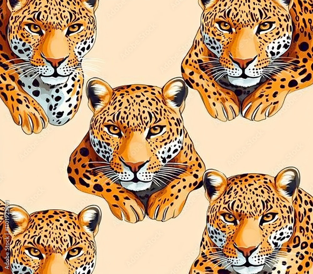 Poster abstract leopard design in a modern seamless print for textiles. fashion-themed pattern.