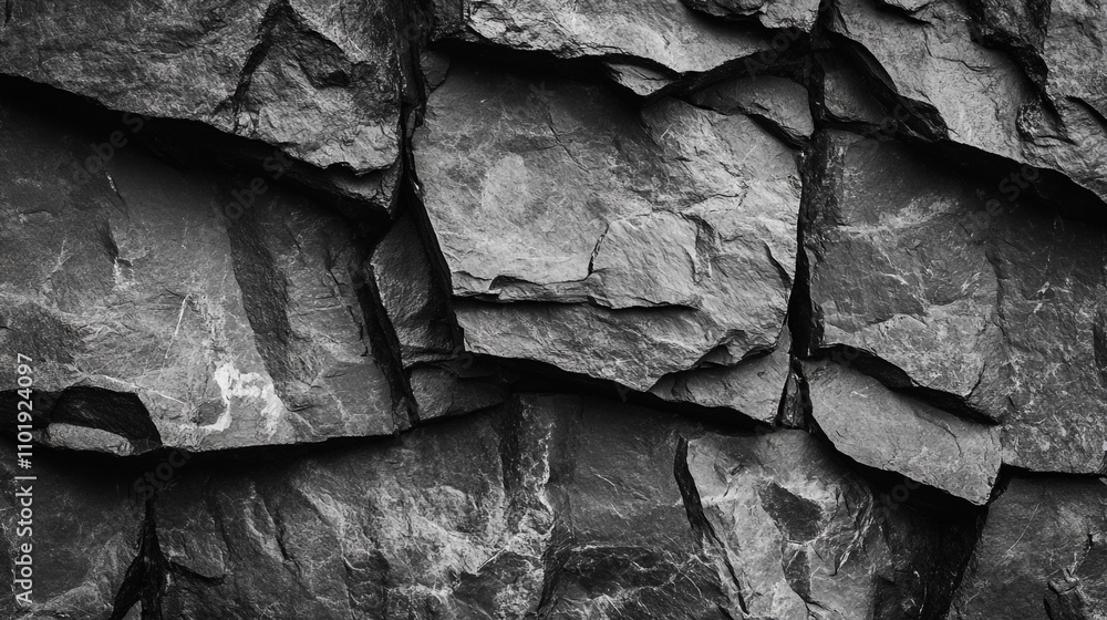Poster textured gray rock surface in a natural setting showcasing geological layers and patterns