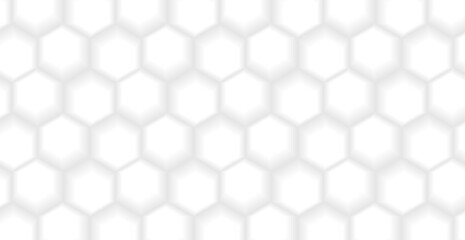 Naklejka premium White Hexagon Mosaic Tile Pattern Background. Vector Illustration. Abstract Business Wallpaper. Minimalist