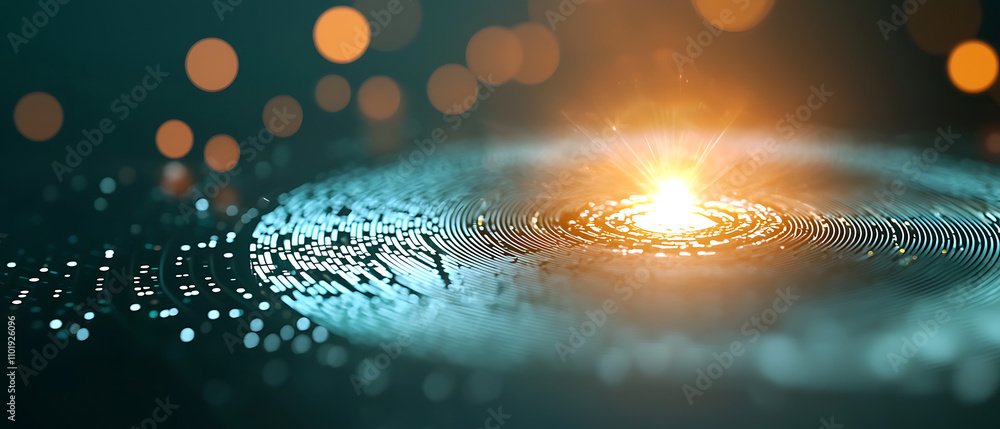 Poster digital currency visualization sparks engagement virtual reality holographic display technology abst