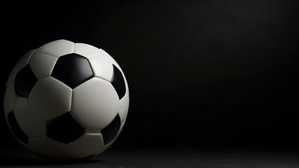 Soccer Ball on Black Background