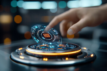 Obraz premium Engaging patients with digital finance dashboards modern healthcare technology integration interactive environment futuristic concept
