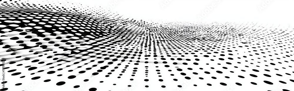 Poster grey dots in a 3d perspective modern abstract background, featuring a dotted pattern with a cool des