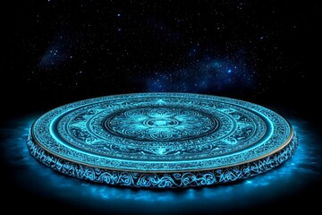 A fantastical zodiac wheel floating in the heavens, with mythical creatures representing each sign glowing brilliantly