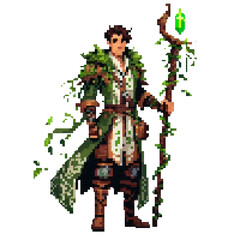 Obraz premium Pixel art druid