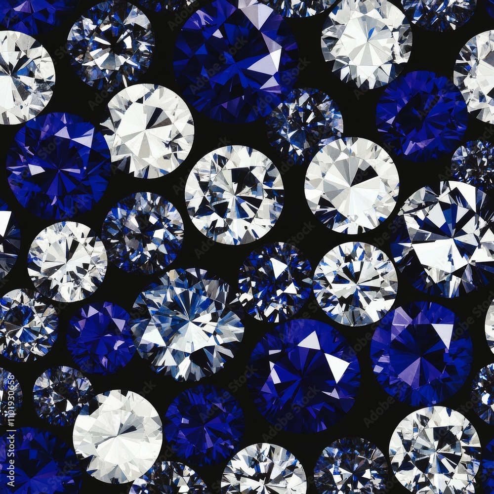 Poster a seamless iridescent diamond pattern with a modern interpretation of a crystallic and colorful back