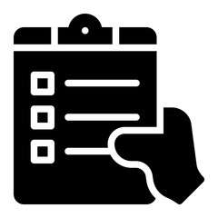 to do list glyph icon