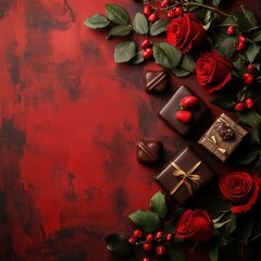 Valentine's Day background with romantic elements and functional design