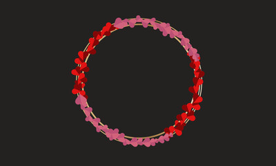 wreath with hearts valentine's day png