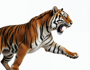 Fototapeta premium tiger on white background
