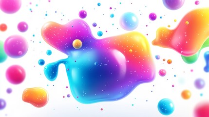 memphis-style dots and doodles in an abstract, beautiful, and colorful seamless pattern