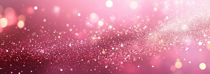 Light pink background with bokeh lights, abstract glitter effect for wedding, birthday, and festive holiday celebrations, elegant and dreamy design.