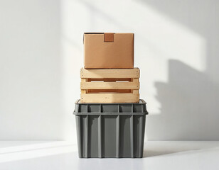 box for recycling  isolated on white background	