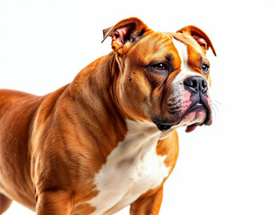 Obraz premium english bulldog portrait on white background