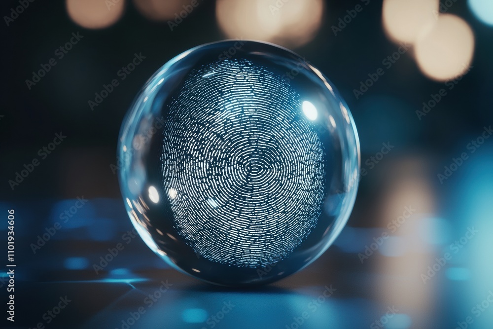 Poster digital identity creation using biometric details in a futuristic representation