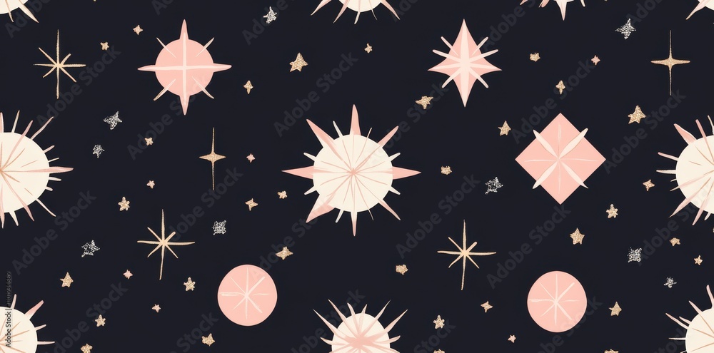 Poster modern minimalist geometric texture featuring a subtle golden seamless pattern of linear diamonds an