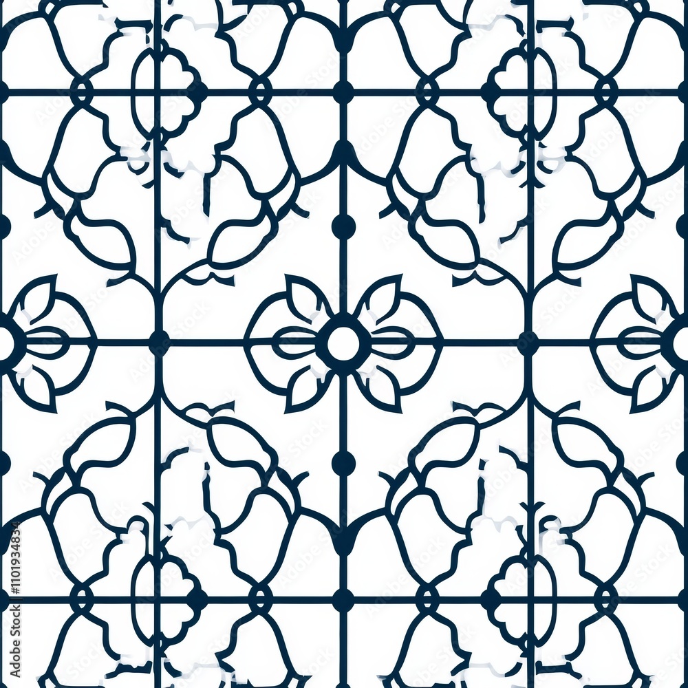 Aufkleber abstract geometric pattern featuring stripes and lines on a seamless modern background, adorned with