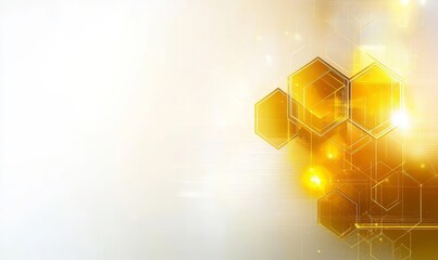 Abstract geometric background featuring a yellow hexagon border pattern