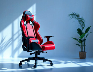 gaming chair in the office isolated on white background
