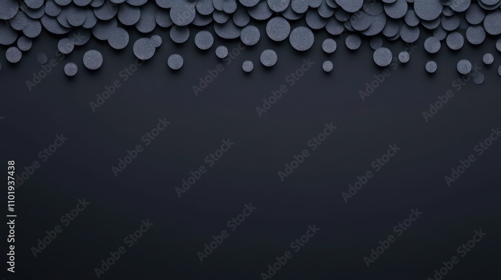 Poster slate black with soft grey dots adorning the top, providing a subtle gradient into the empty space b