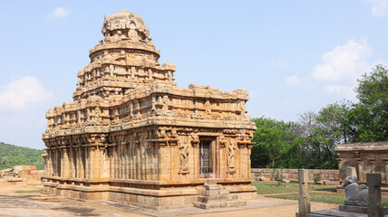 India, Tamil Nadu, Narthamalai, Ancient Cave Temple, Vijayalaya Choleshwaram Temple, 9th Century...