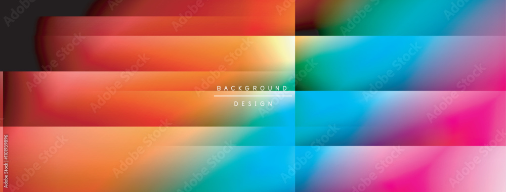 Aufkleber dynamic shadow lines with gradient colors geometric background