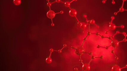 Obraz premium Abstract red chemical element background, red, abstract