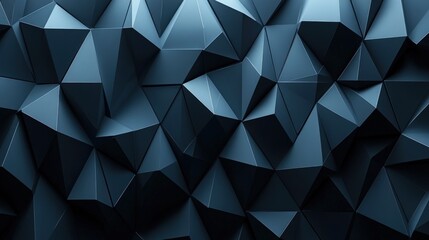Obraz premium Abstract dark blue low-poly background.