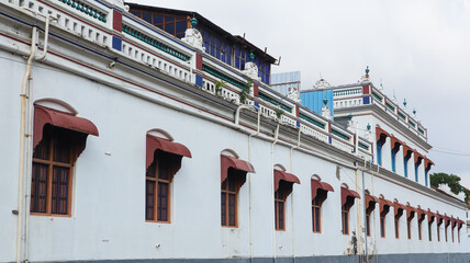 India, Tamil Nadu, Kanadukathan Palace or Chettinad Palace, Traditional Palace of Tamil Nadu, 20th...