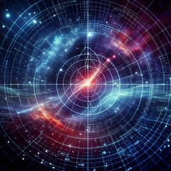 Naklejka premium Galaxy Coordinates A stylized representation of coordinates in a