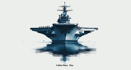 Vector illustration of Indian navy day, 4 th December.