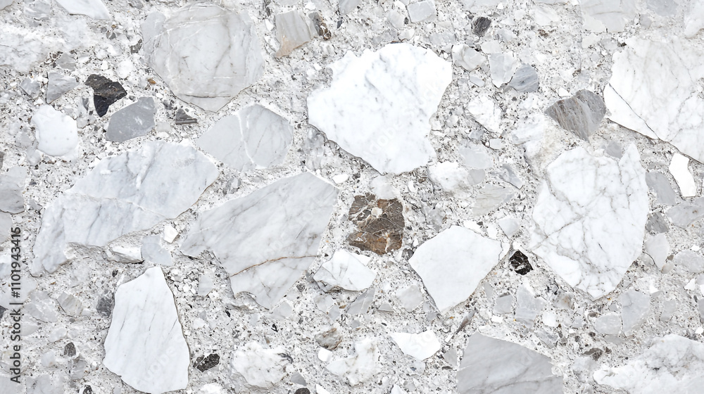 Poster gray marble surface with varying stone textures and patterns in a modern design