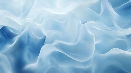Fototapeta premium Abstract Blue Fabric Texture: A close-up of a smooth, flowing blue fabric, illuminated by soft, ethereal light.