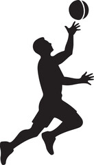 a man playing basketball, ideal for graphics and illustrations.