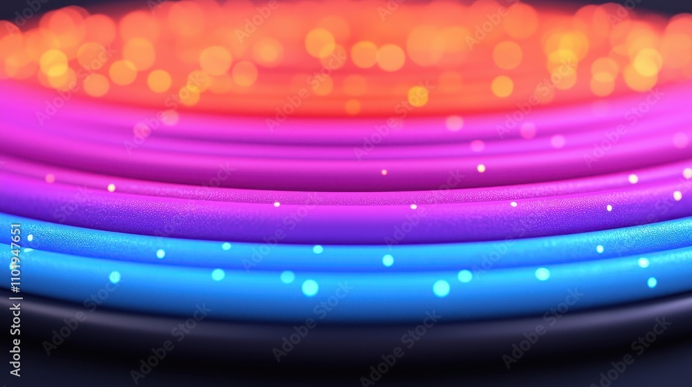 Aufkleber dynamic colorful lights abstract background digital art modern aesthetics close-up view visual creat