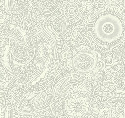 An elegant wedding template adorned with the iconic paisley floral motif from India.