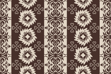 Motifs Ikat floral embroidery.ethnic oriental pattern traditional. Border with Aztec geometric shape background. tie dye shibori print with stripes and chevron. Ink textured Japanese. Bohemian fashion