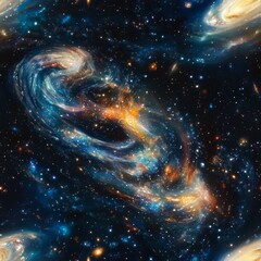 A Majestic Cosmic Dance of Stars and Nebulae