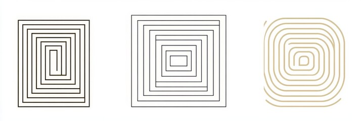 Abstract stars form a seamless pattern on a Christmas background enhanced with elegant golden modern lines.