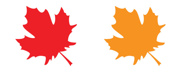 Maple leaves icon collection isolated on white background. vector illustration.