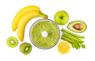 Hand blender and fresh fruits