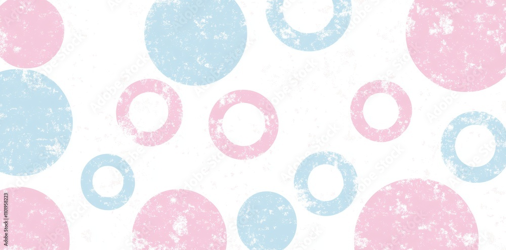 Poster scandinavian-style colorful geometric seamless pattern. abstract grunge background with semicircles.