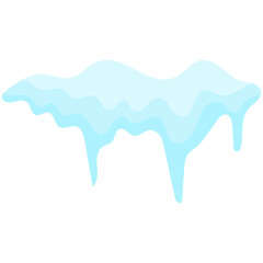 Snowballs and snowdrifts set. Winter decoration element. Snowy elements on winter background.