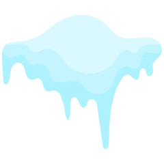 Snowballs and snowdrifts set. Winter decoration element. Snowy elements on winter background.