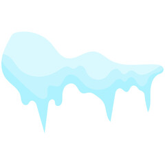 Snowballs and snowdrifts set. Winter decoration element. Snowy elements on winter background.