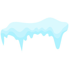 Snowballs and snowdrifts set. Winter decoration element. Snowy elements on winter background.