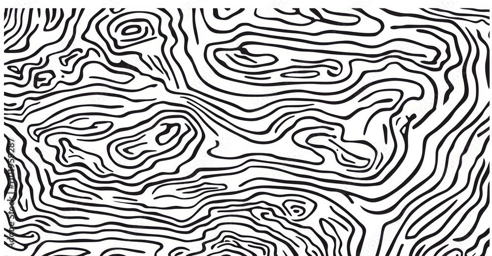 Aufkleber an abstract modern design with wavy, distorted stripes that form an optical illusion, reminiscent of