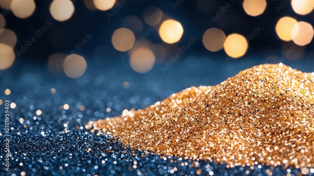Poster vibrant and mesmerizing golden glitter backdrop with captivating sparkles shimmers and reflective te